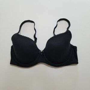 Victoria's Secret Lined Demi Bra Black Size 34D